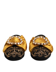 Women's Multicolor Embellished Flat Sandals Shoes Leather Cotton Silk Viscose