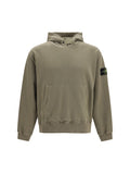 Stone Island Cotton Hooded Hoodie — Green