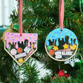 Personalizado helado goteo Softball Béisbol Navidad Shake Ornamento con el nombre Home Tree Decor Regalo de Navidad para el amante del béisbol Softball Player