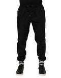 Men's Cotton Logo Tape Joggers Black