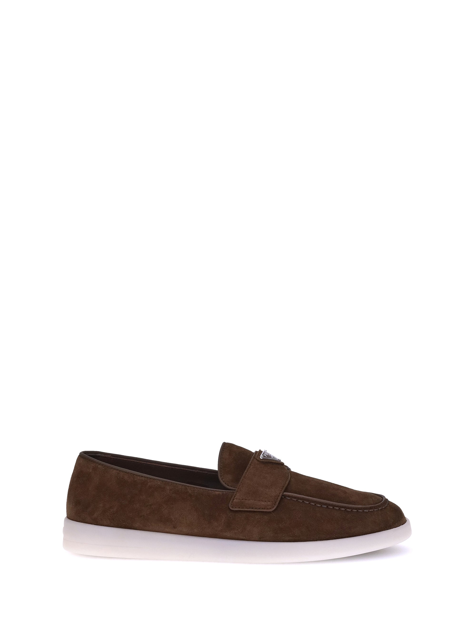 Prada Suede Loafers — Brown