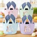 Personalizado lindo Peter Rabbit Flor Mariposa Inicial Conejito Orejas Rayas Cesta de Pascua con Nombre Huevos de Pascua Caza Fiesta Favor Regalo para Niños