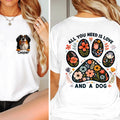 Personalizado 1-3 Lindo 3D Cartoon Perros Camiseta Sudadera con Nombre Cumpleaños Adopción Aniversario Regalo para Mujeres Amantes de los Perros