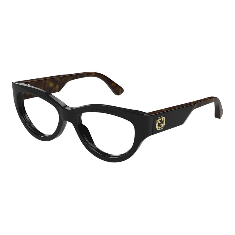 Gucci GG1665O001 Cat-Eye Acetate Eyeglasses — Black