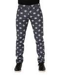 Men's Dark Gray Logo Cotton Skinny Slim Denim Jeans Elastane Clothing