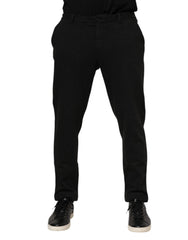 Dark Gray Viscose Dress Men Pants Nylon Elastane