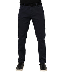 Men's Blue Cotton Tapered Denim Jeans Clothing
