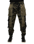 Men's Multicolor Cargo Camouflage Pants Cotton Nylon Polyester