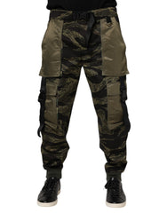 Men's Multicolor Cargo Camouflage Pants Cotton Nylon Polyester
