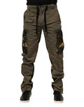 Men's Brown Cotton Camouflage Cargo Pants