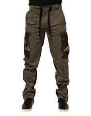 Men's Brown Cotton Camouflage Cargo Pants