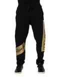 Men's Logo-Tape Cotton Joggers Black