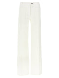 Ferragamo Garment-Dyed Denim Jeans — White