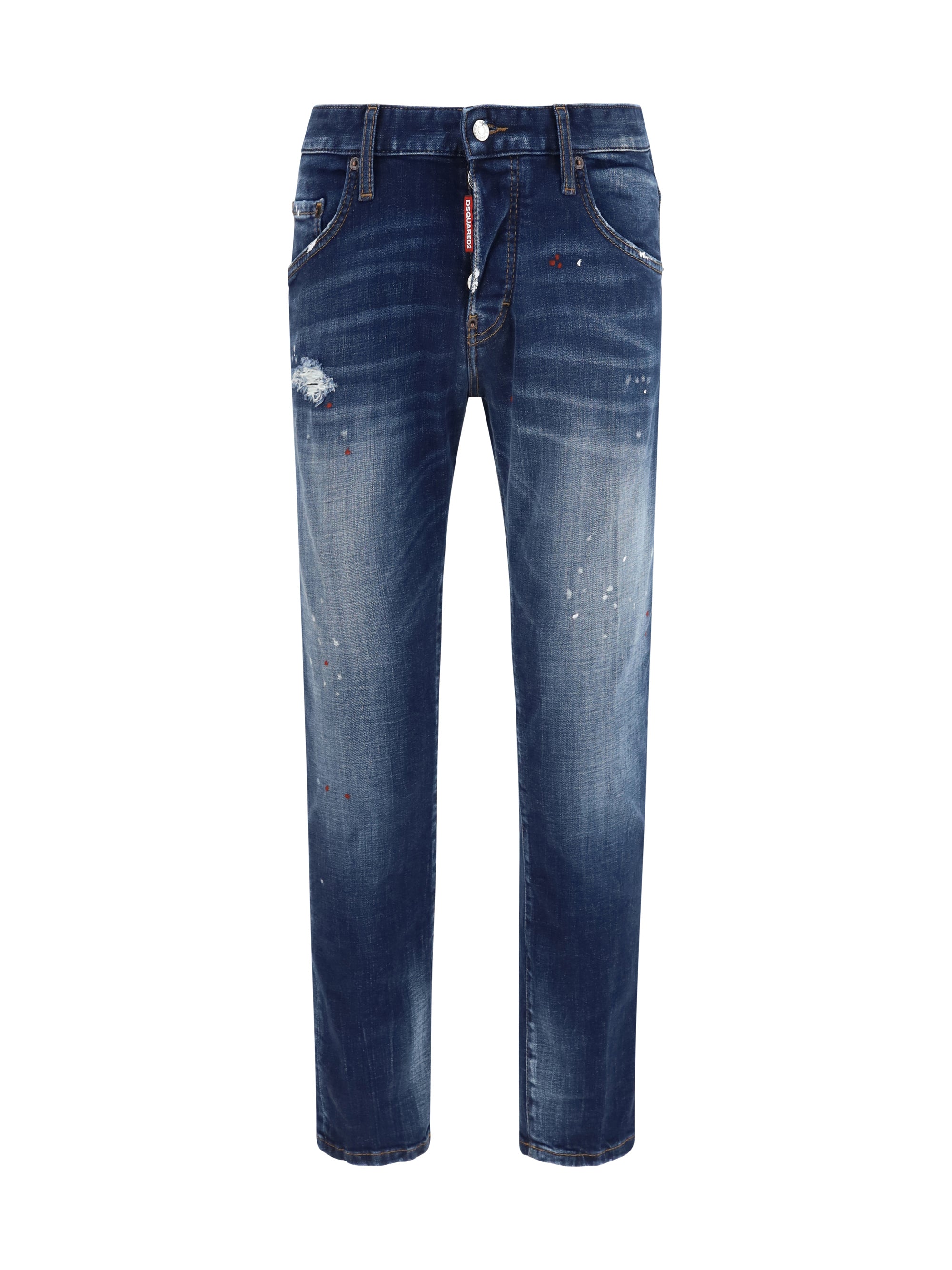 Dsquared2 Distressed Skater Jeans — Navy
