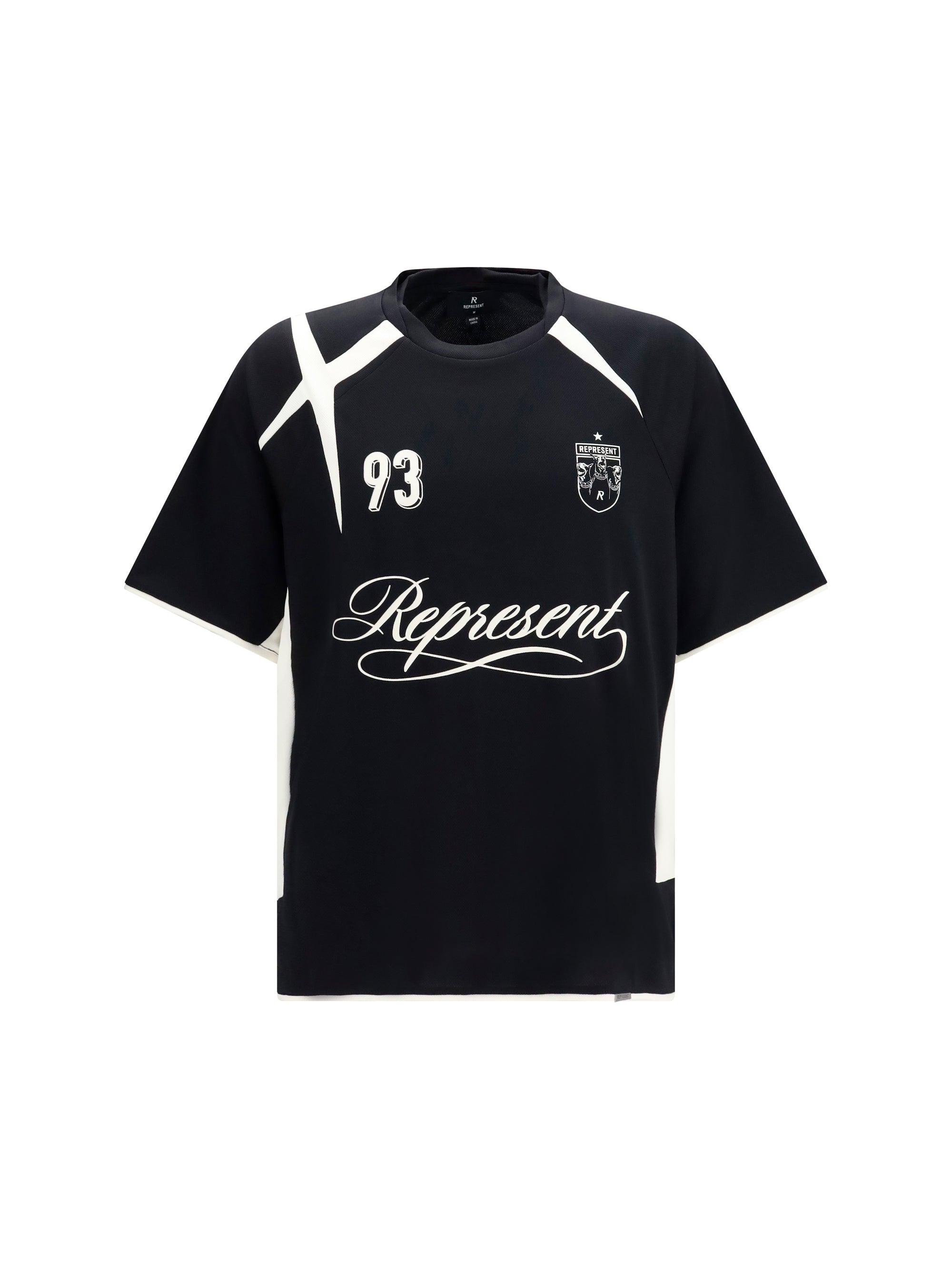 Represent Football-Inspired Logo T-Shirt — Black