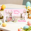 Conejito de Pascua Personalizado Feliz Pascua Lindo Huevo de Pascua Biscuit Caja de Almacenamiento con Nombre Fiesta de Pascua Regalo para Niños Niñas