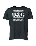 Men's Black Cotton Printed Short Sleeves T-Shirt