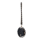 CC Quilted Lambskin Round Chain Around Clutch With Chain