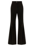 Ferragamo Velvet Flared Trousers — Black