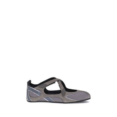 Women's Gray Polyethylene Ballet Flats
