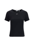 Camiseta Off-White con logotipo bordado — Negro