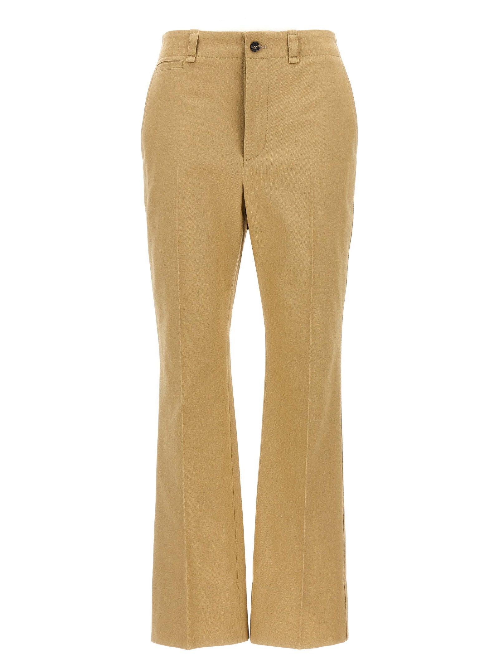 Saint Laurent Cotton Drill Trousers — Beige
