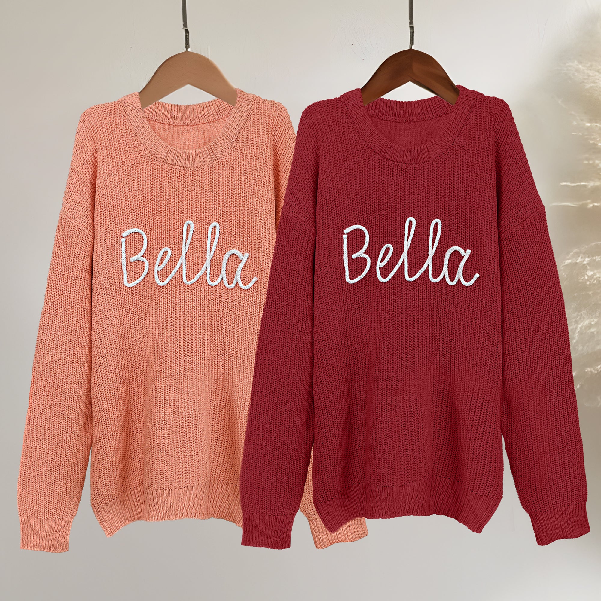 Personalizada Suéter de punto suave con el nombre de Navidad Año Nuevo Regalo para la Familia Amigos