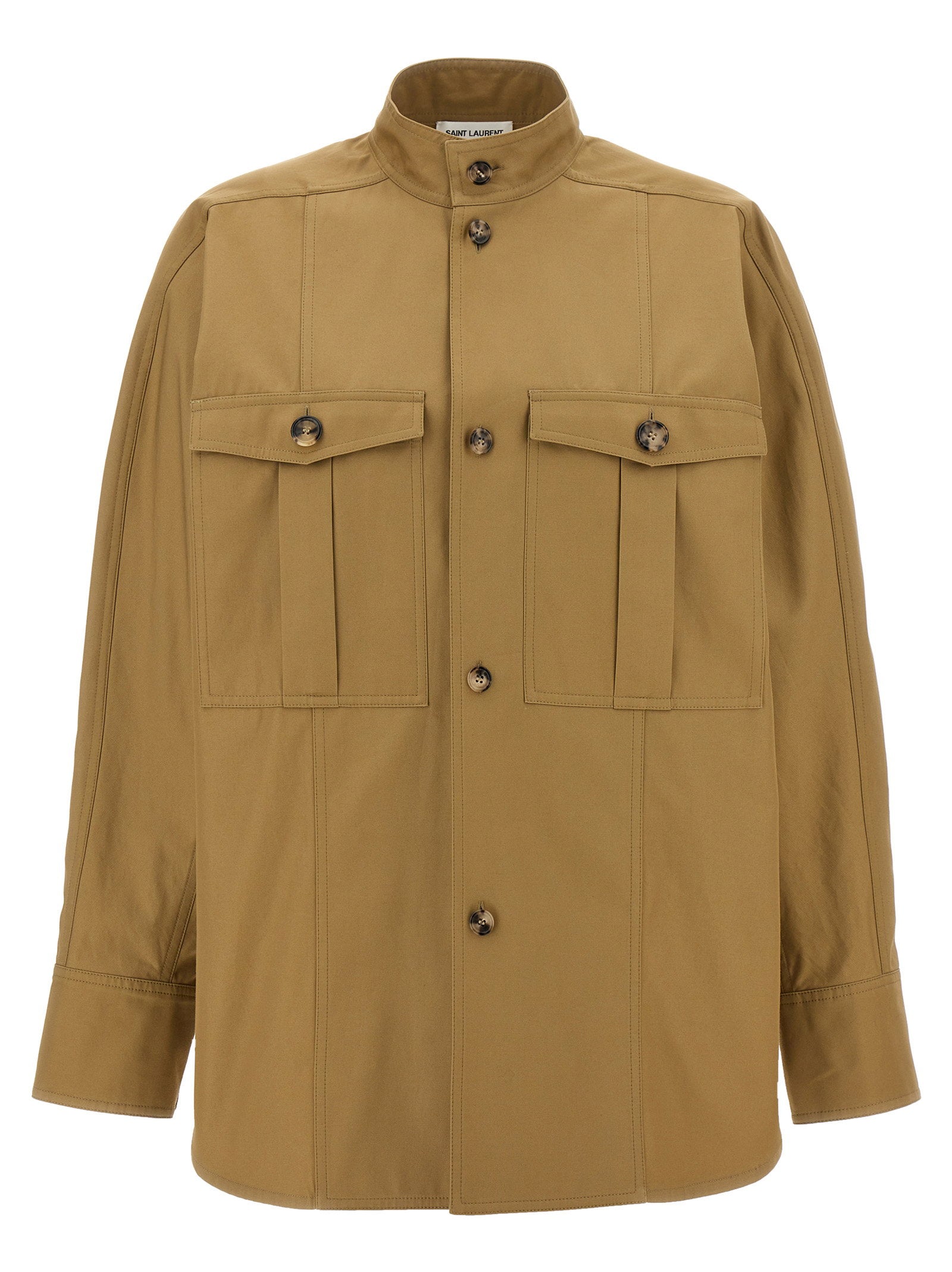 Saint Laurent Saharienne Shirt — Camel