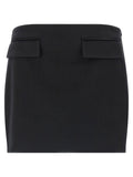 Ferragamo Wool and Cashmere Mini Skirt — Black