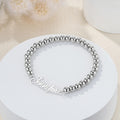 Personalizada simple apilable de cuentas pulsera tobillera con el nombre de la joyería delicada de cumpleaños Aniversario Regalo de despedida de soltera para damas de honor Mujeres