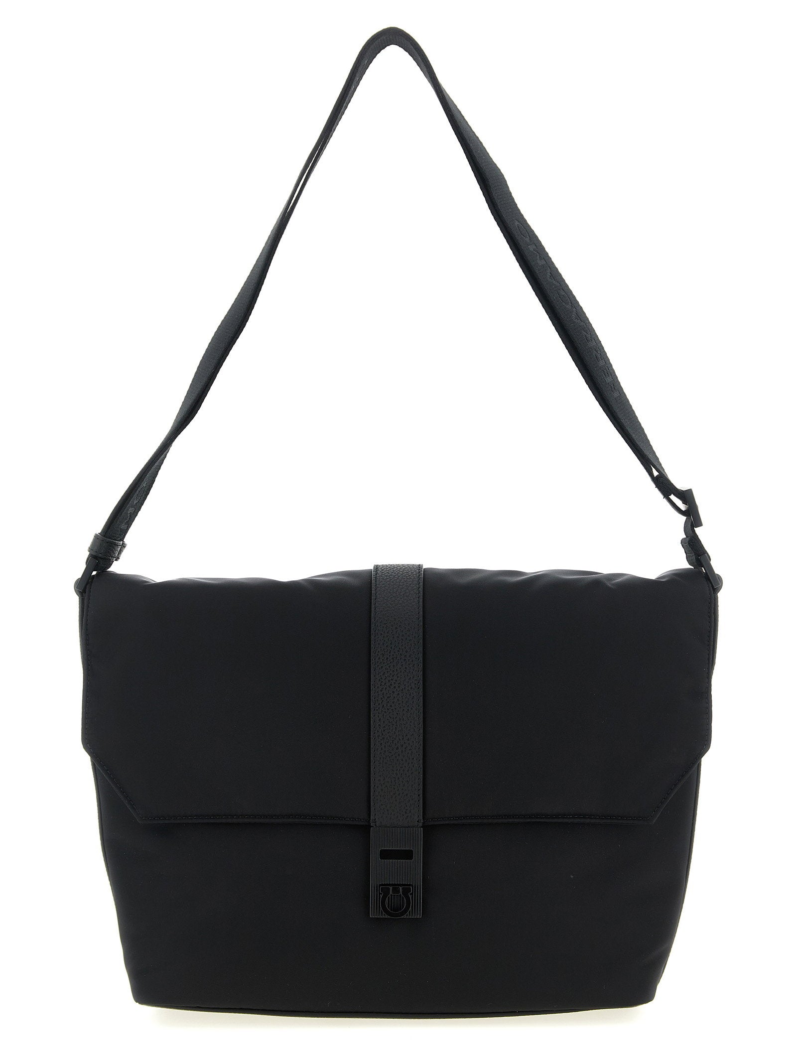Ferragamo Twins Crossbody Bag — Black