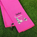 Toalla Absorbente Bordada Personalizada con Nombre y Clip para Colgar Accesorios Deportivos Regalo de Cumpleaños para los Amantes del Golf