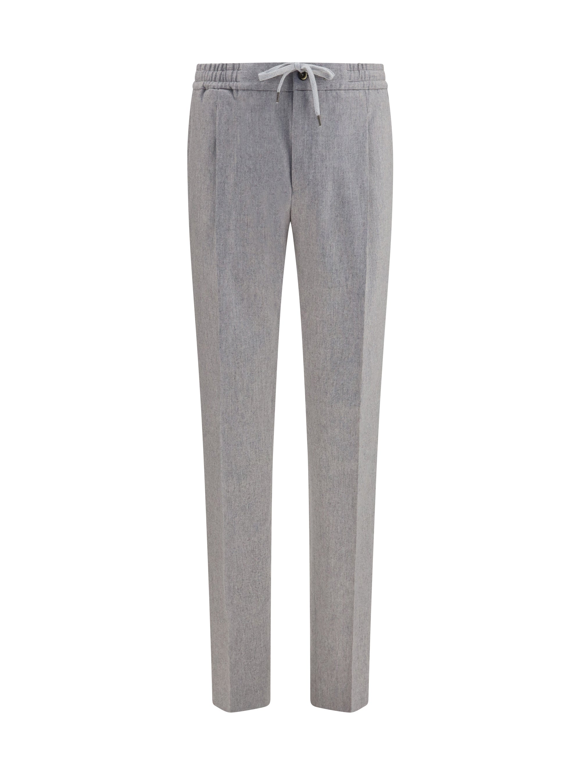 Pt Torino Fleece Wool Trousers — Gray