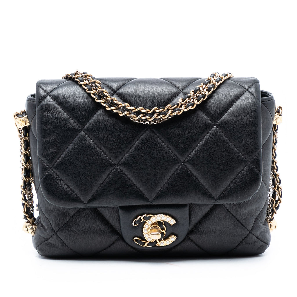 Mini Quilted Lambskin Crush on Chains Flap