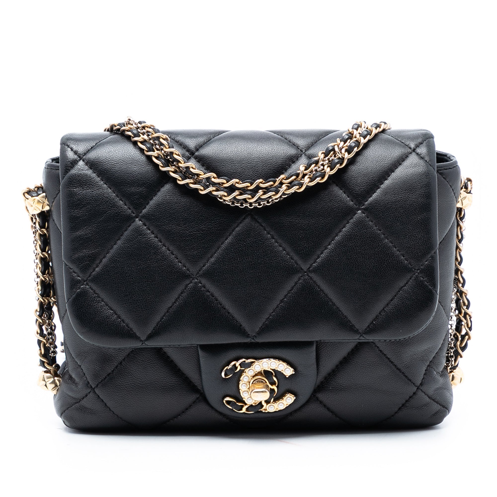 Mini Quilted Lambskin Crush on Chains Flap