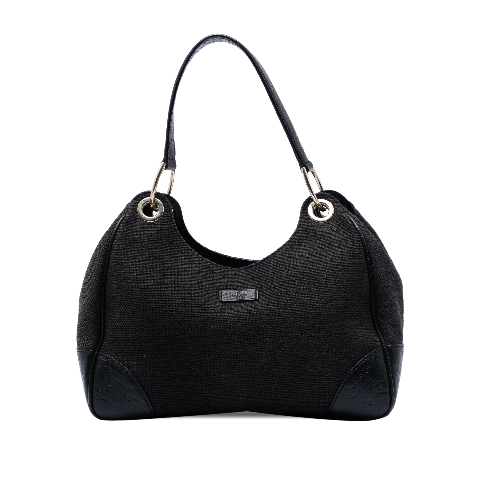 Guccissima Trimmed Canvas Colbert Shoulder Bag