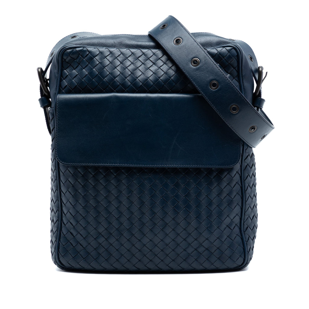 Nappa Intrecciato Front Pocket Crossbody