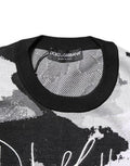 Men's Camouflage Silk Crew Neck Sweater Multicolor
