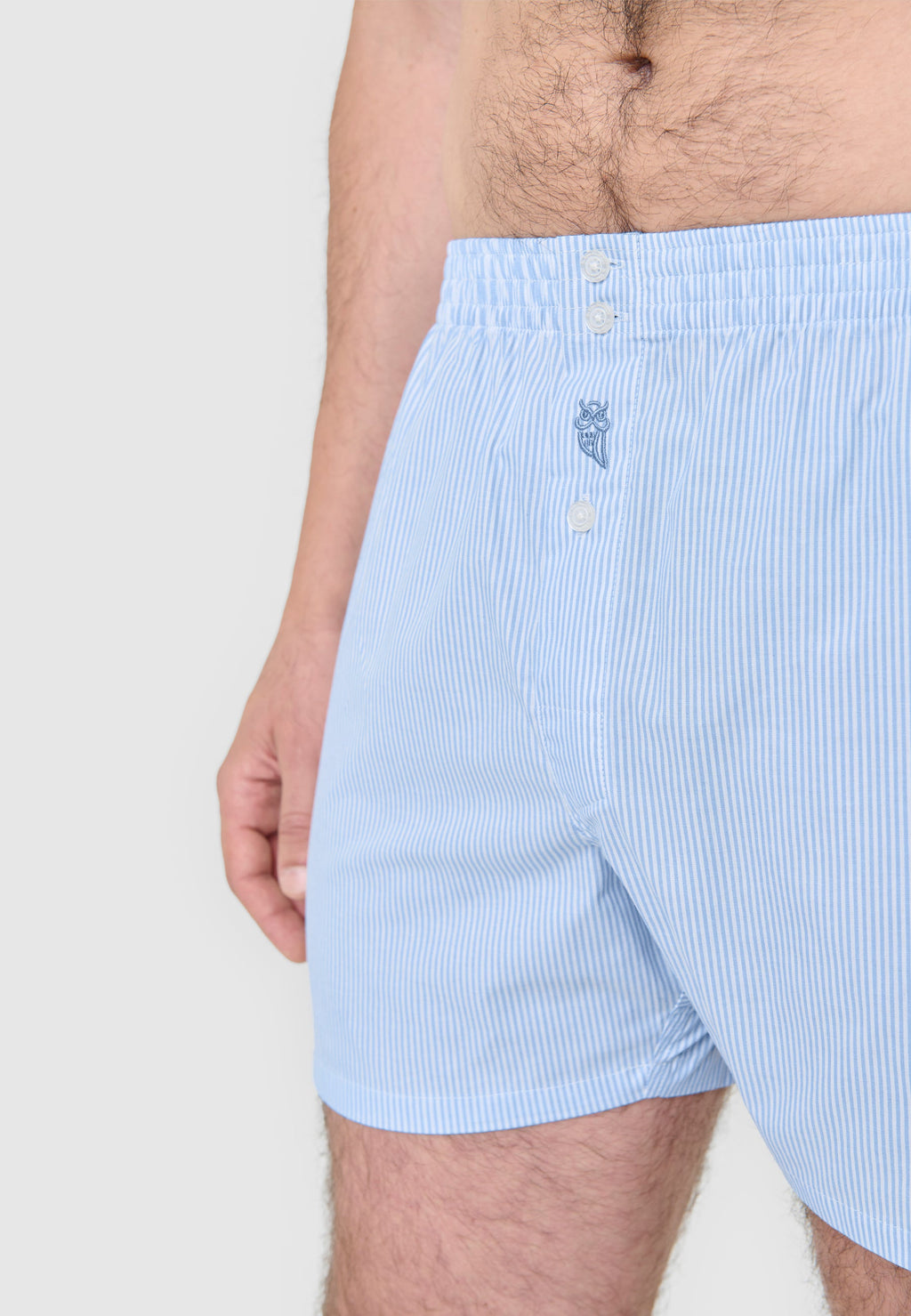 Calzoncillo Bóxer Hombre Algodón Popelín Rayas - Celeste 7912_30