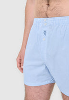 Calzoncillo Bóxer Hombre Algodón Popelín Rayas - Celeste 7912_30