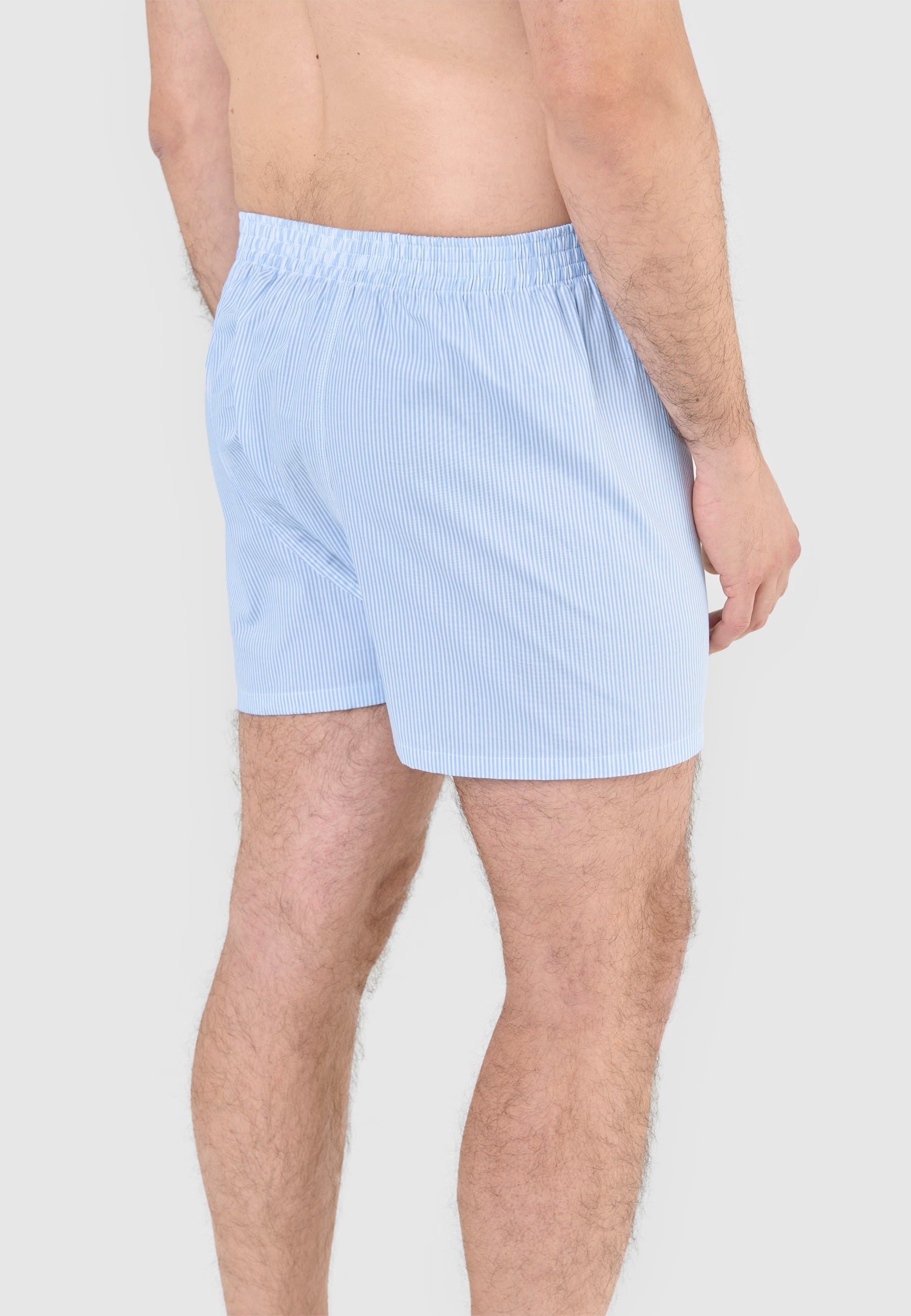 Calzoncillo Bóxer Hombre Algodón Popelín Rayas - Celeste 7912_30