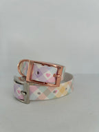Pastel Vichy Handmade Dog Collar