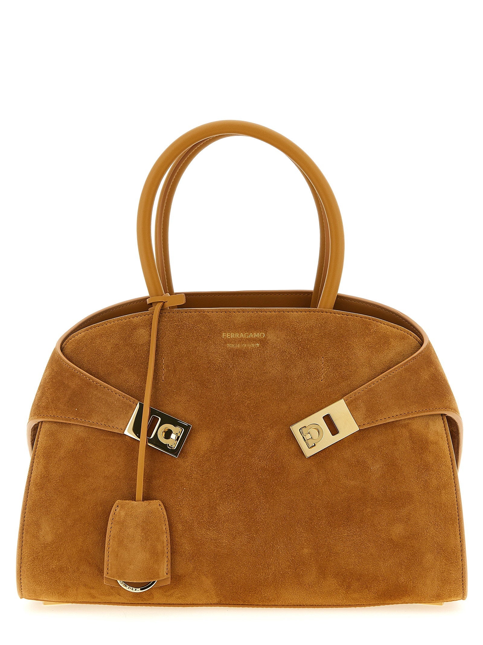 Ferragamo Hug Handbag — Caramel