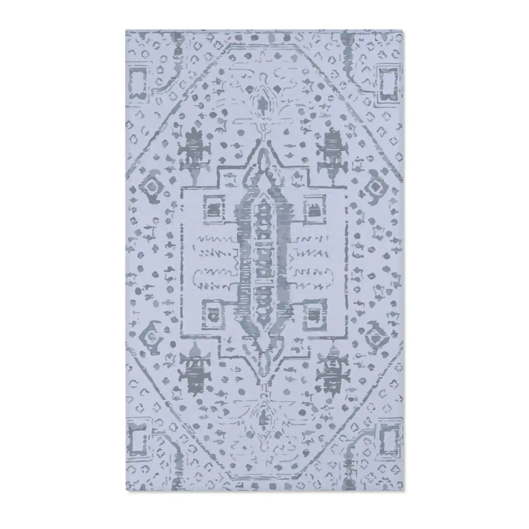 Steel Mirage Medallion Accent Rug