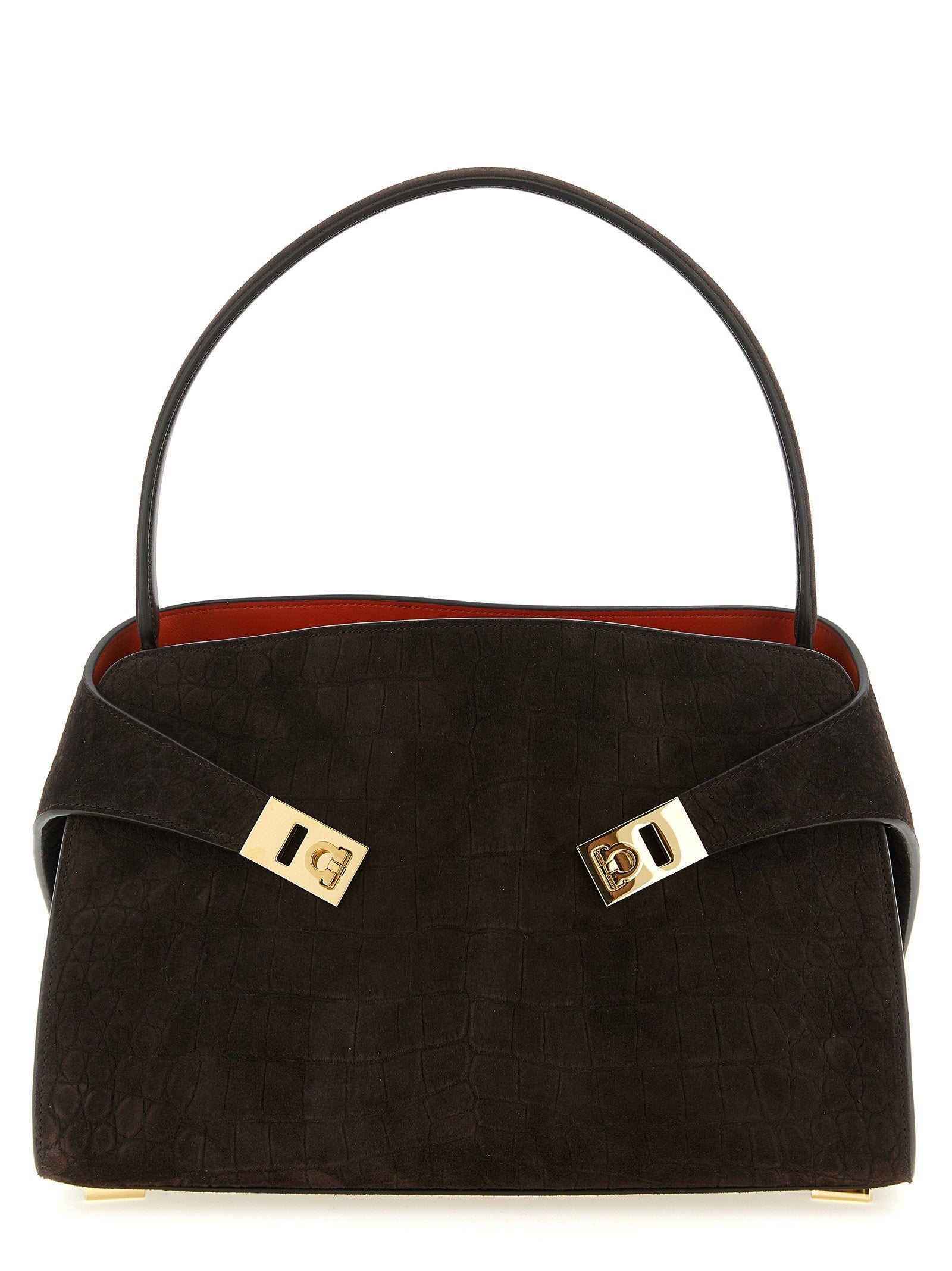 Ferragamo Hug Shoulder Bag — Black