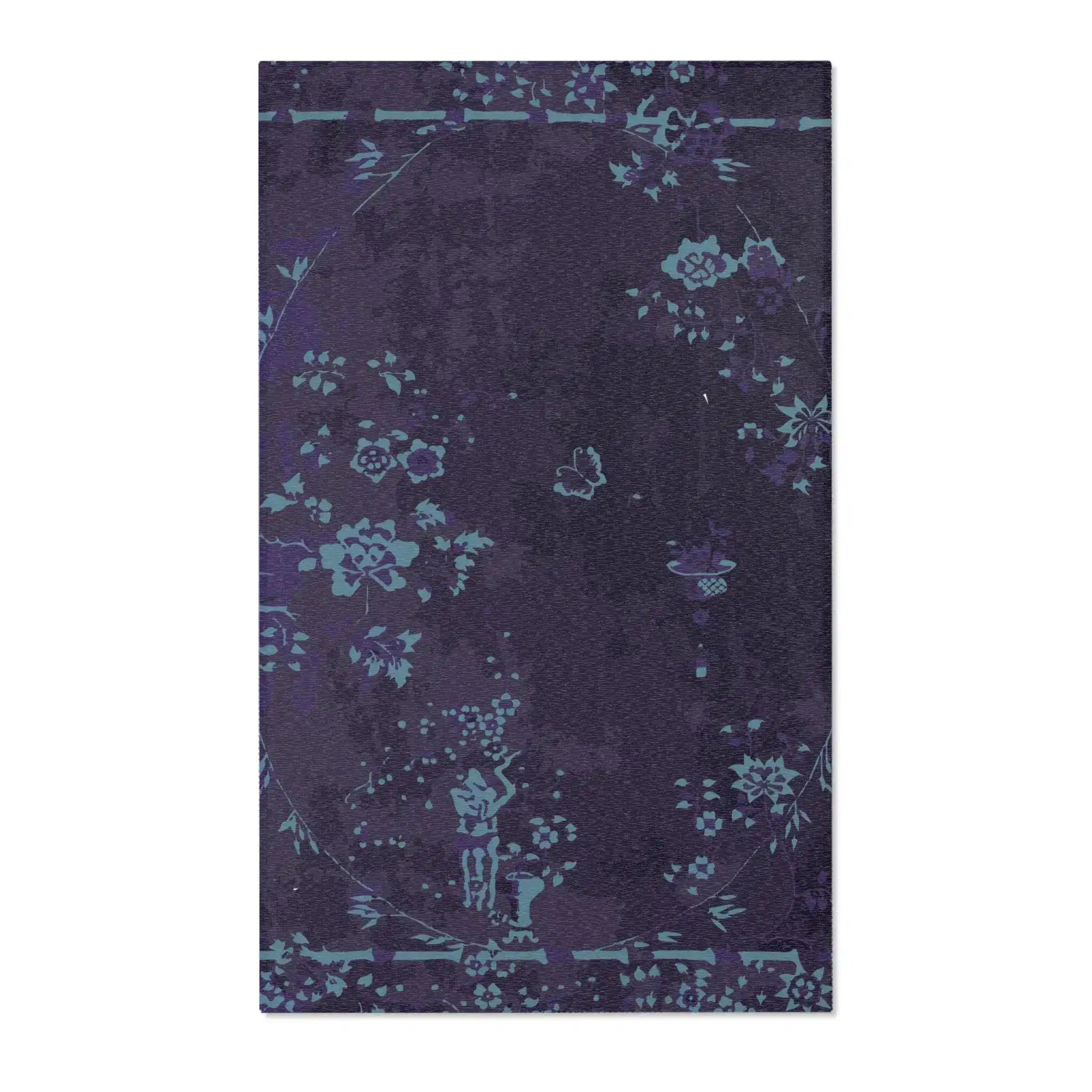 Moonlit Bloomscape Accent Rug