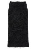 Balenciaga Tweed Midi Skirt — Black