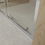 BATHME LONDON-1 Mampara Ducha 1 Fijo+1 Corredera Cromo Transparente