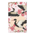 Elegant Crane and Blossom Accent Rug