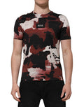 Multicolor Camouflage Men Crew Neck T-Shirt Cotton